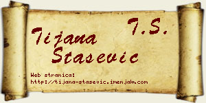 Tijana Stašević vizit kartica